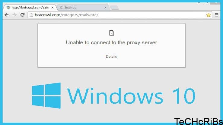 fix windows 10 proxy error