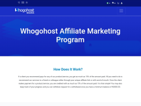 Whogohost Affiliate program